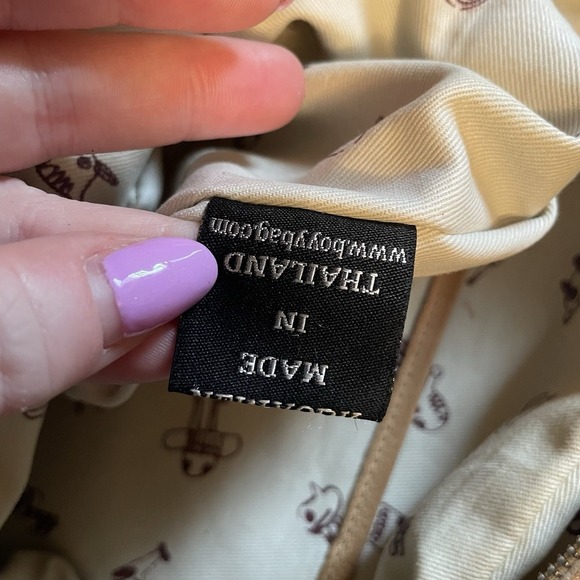 BOYY Brown Camel Tan Top Handle Soft Leather Large Tote Bag Purse Handbag - Picture 11 of 16